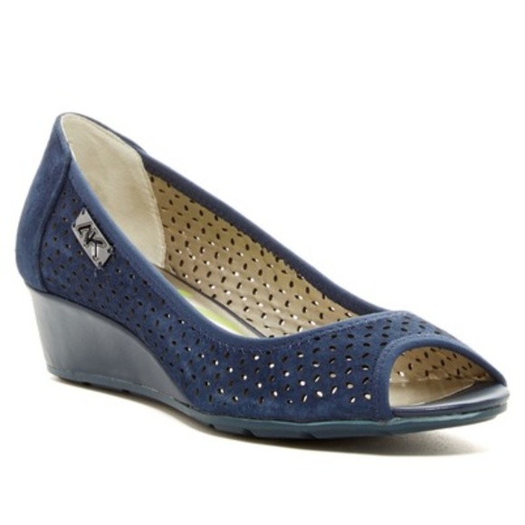 Anne klein open toe wedge Clearance